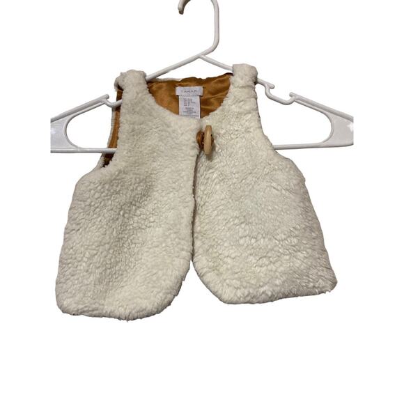 Tahari Faux Fur Sleeveless Vest Girls 24 Months Gold Satin Lining - Picture 1 of 5